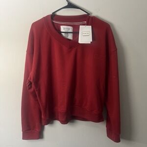 Hunter Comfy Red Women's Long Sleeve Sleepwear Sweater Size XLarge Set